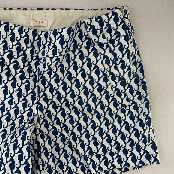 J. Crew Pants - J.Crew Chino Shorts, Seahorse Pattern